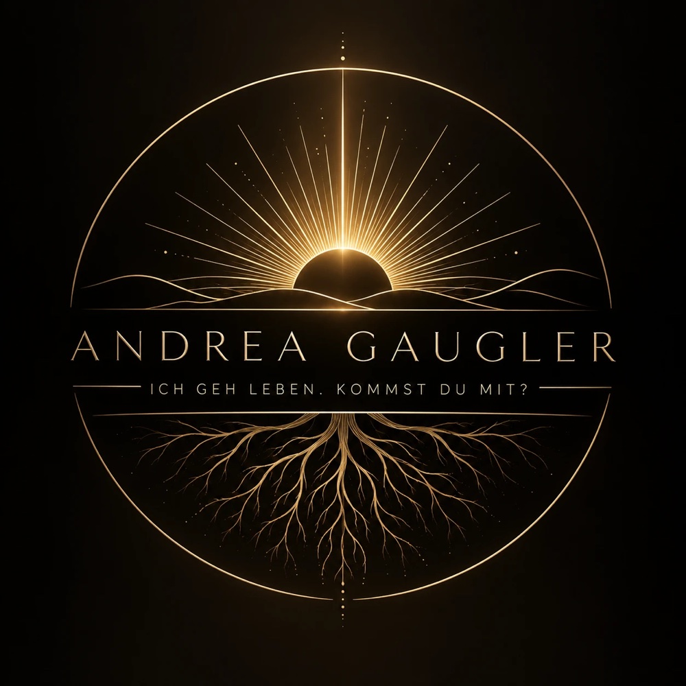 Logo Andrea Gaugler: Sonne über Wurzeln